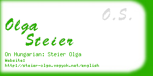 olga steier business card